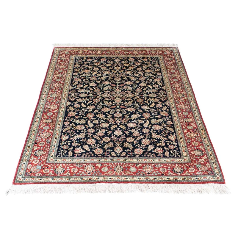 Ghom Teppich 98x148cm - Perserteppich - dunkelblau