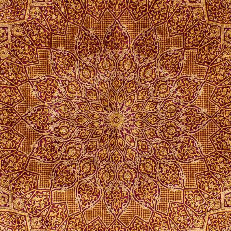 Ghom - Seide Teppich 132x216cm - Perserteppich - dunkelblau