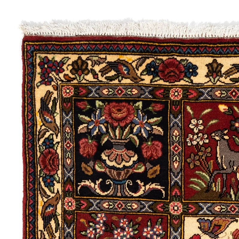Bachtiar Teppich 107x162cm - Perserteppich - dunkelrot
