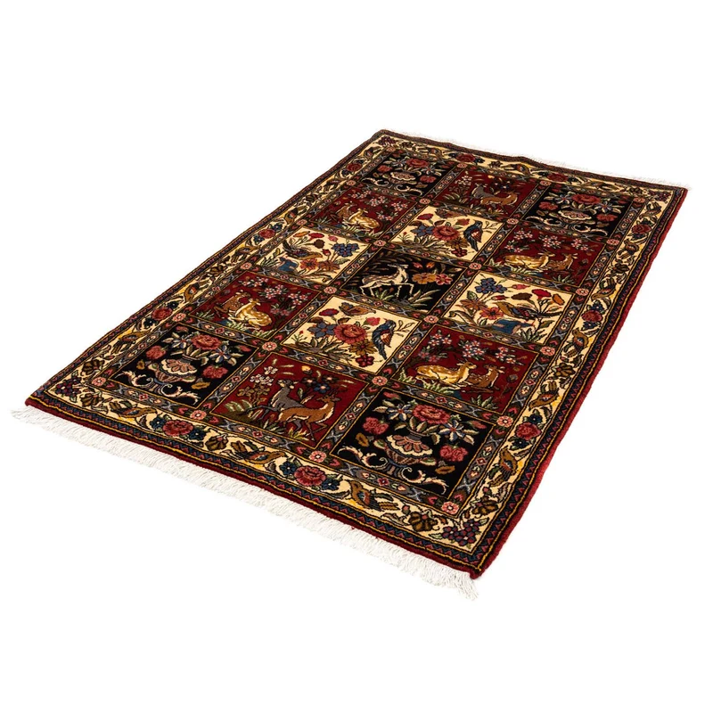 Bachtiar Teppich 107x162cm - Perserteppich - dunkelrot
