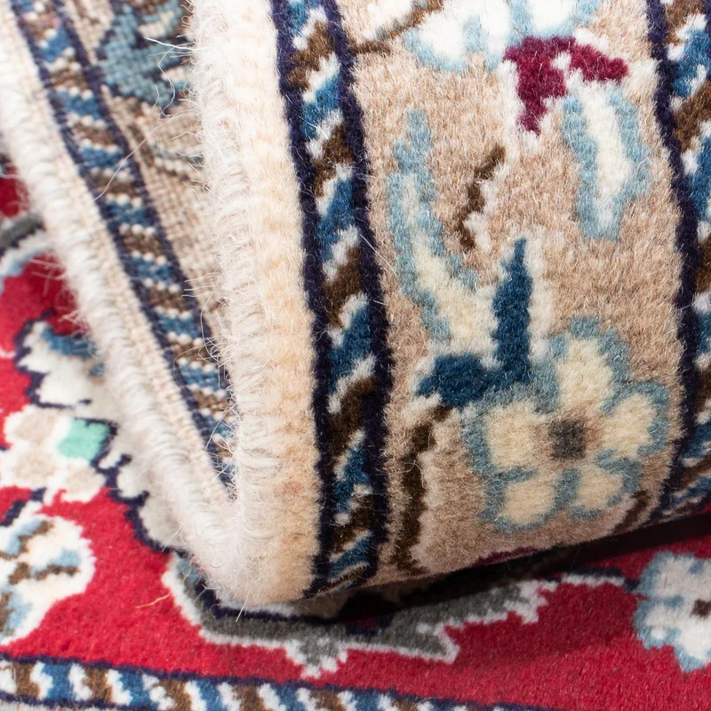 Nain Teppich 88x136cm - Perserteppich - dunkelrot