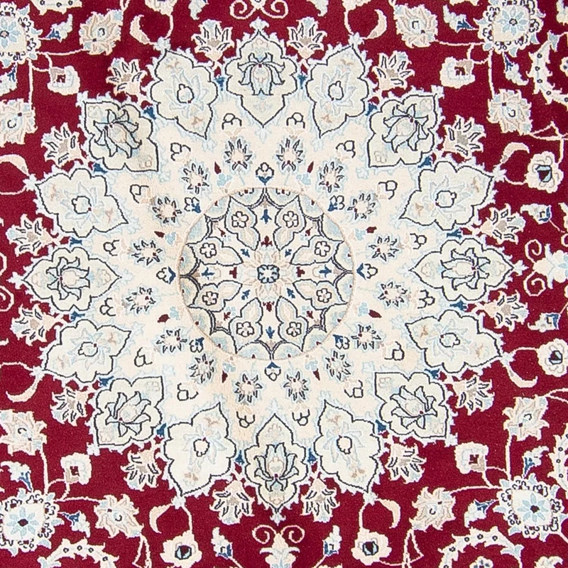 Nain Teppich 295x295cm - Perserteppich - dunkelrot