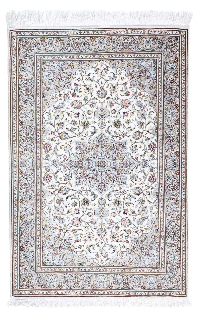 Ghom Teppich 80x121cm - Perserteppich - beige