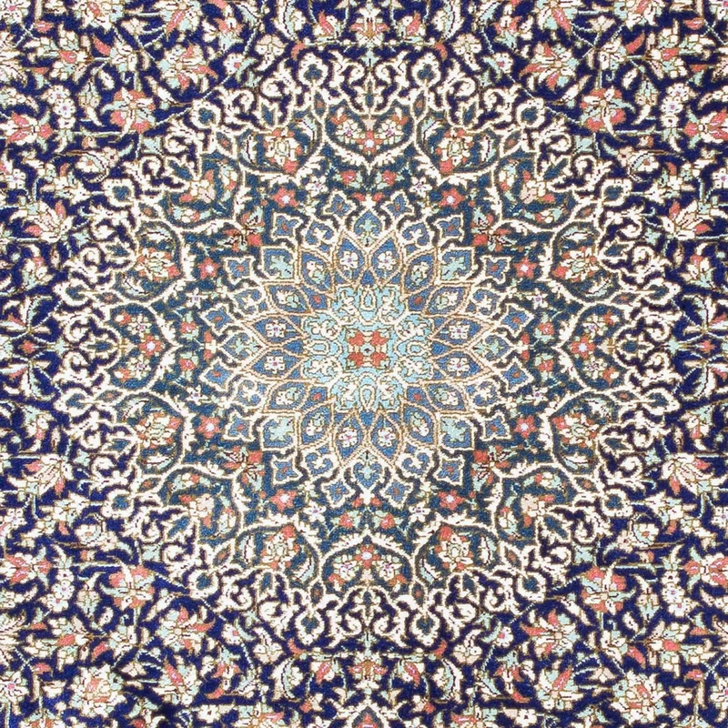 Ghom Teppich 78x121cm - Perserteppich - dunkelblau