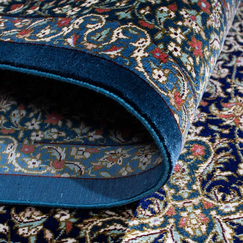 Ghom Teppich 78x121cm - Perserteppich - dunkelblau