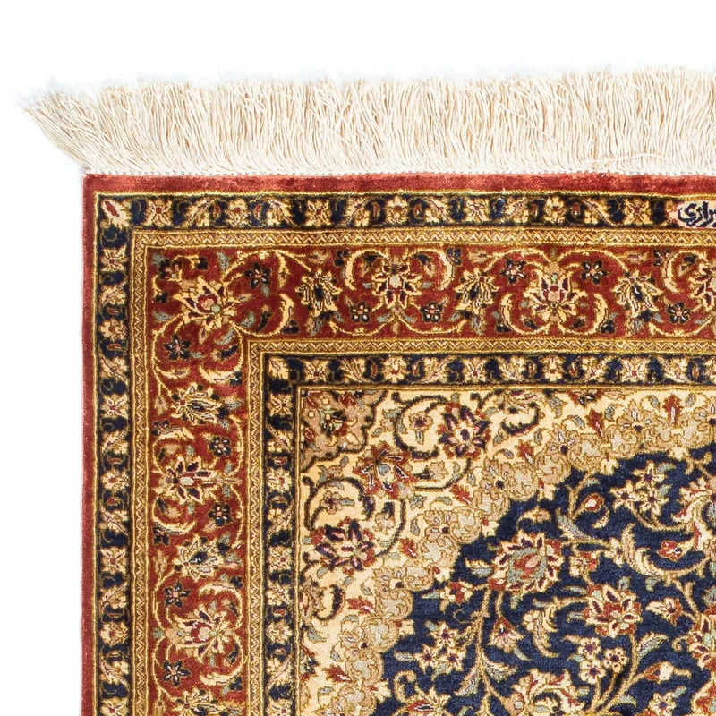 Ghom Teppich 78x116cm - Perserteppich - hellbraun