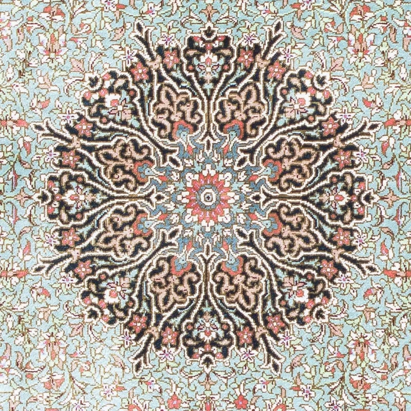 Ghom Teppich 77x121cm - Perserteppich - dunkelblau