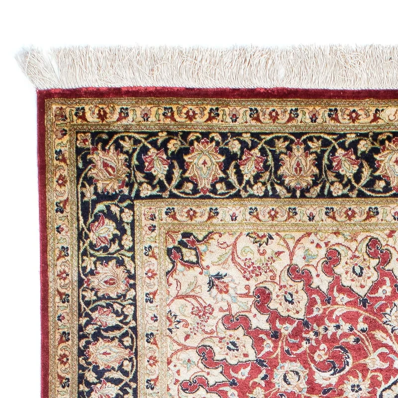 Ghom Teppich 100x151cm - Perserteppich - rot