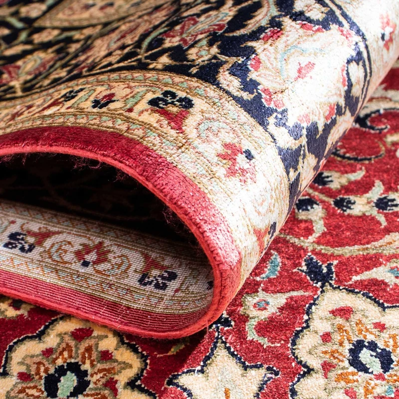 Ghom Teppich 100x151cm - Perserteppich - rot