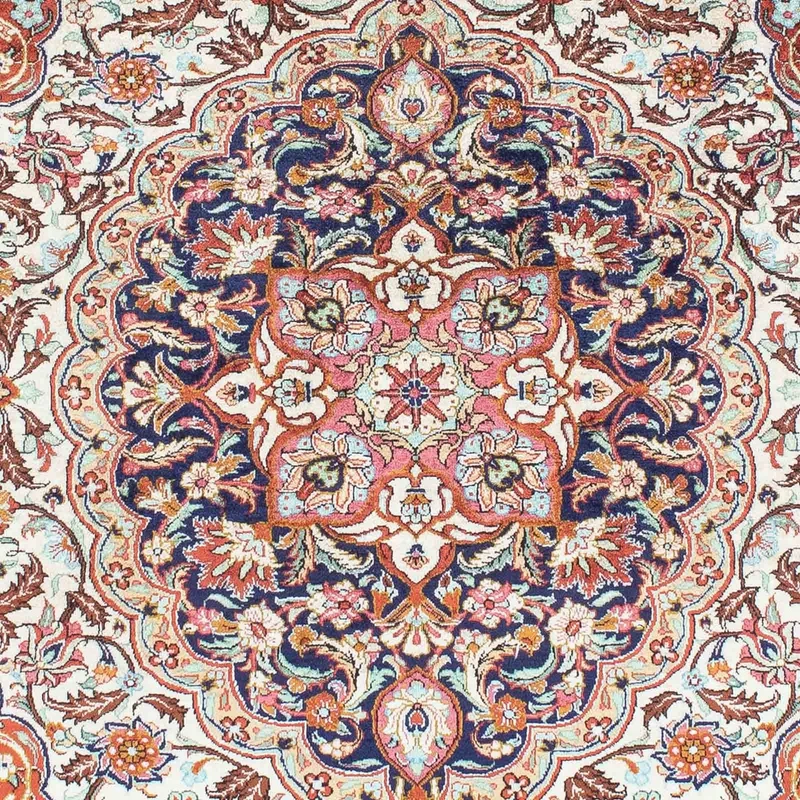 Ghom Teppich 102x148cm - Perserteppich - beige