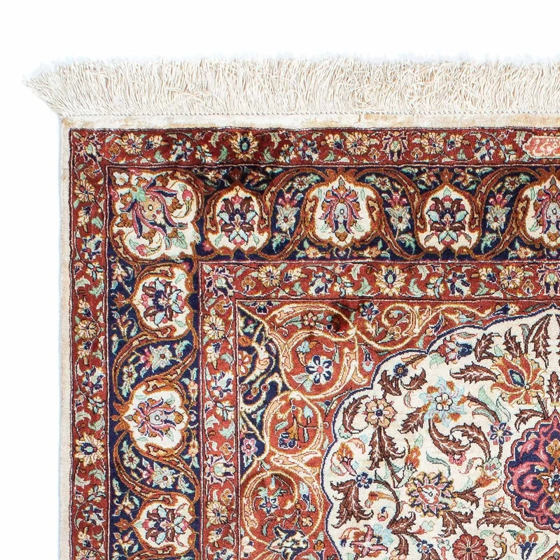 Ghom Teppich 102x148cm - Perserteppich - beige