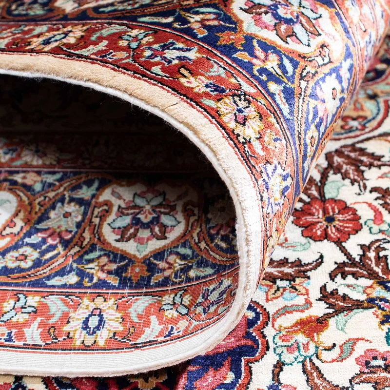 Ghom Teppich 102x148cm - Perserteppich - beige