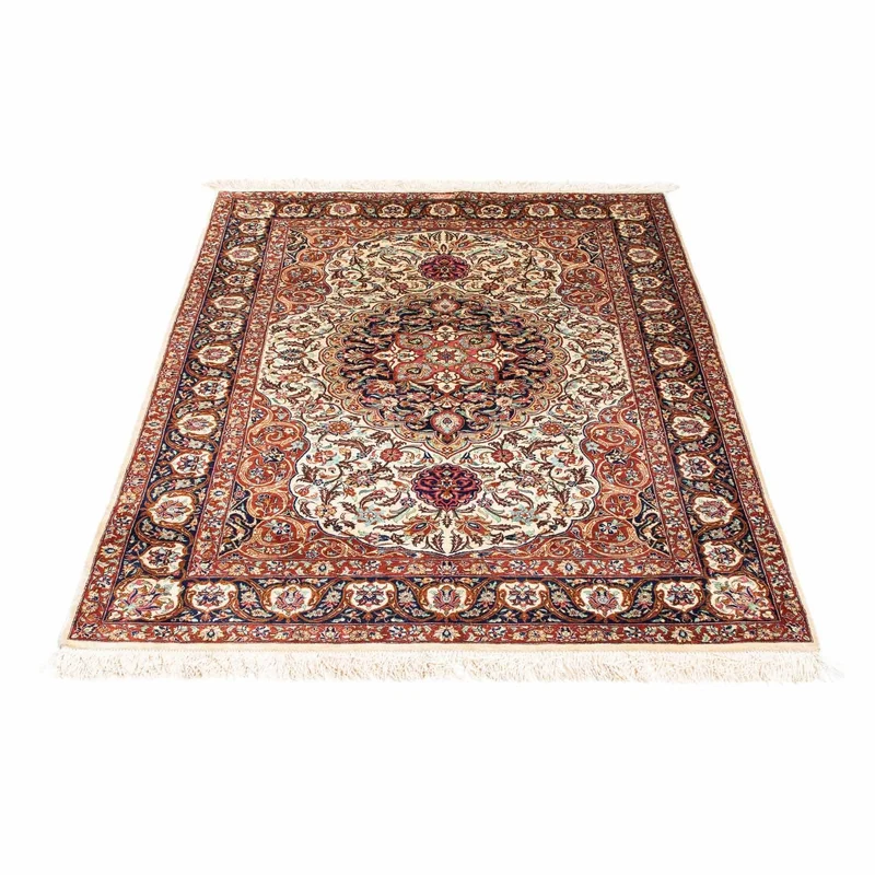 Ghom Teppich 102x148cm - Perserteppich - beige