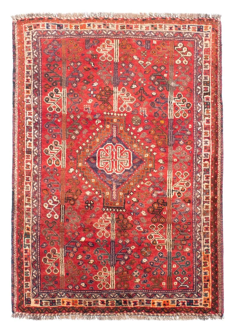 Shiraz Teppich 110x162cm - Perserteppich - rot