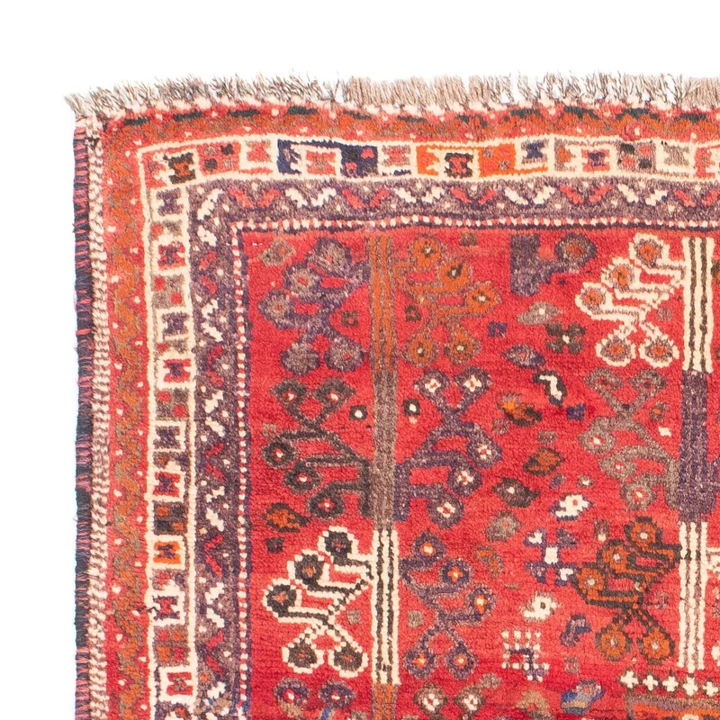 Shiraz Teppich 110x162cm - Perserteppich - rot
