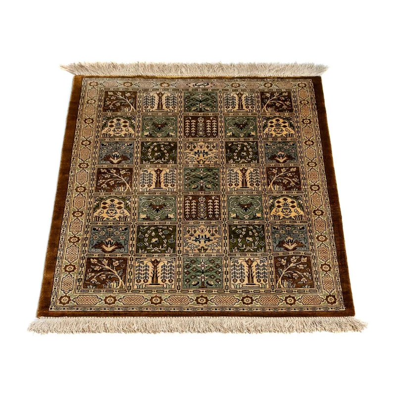 Ghom Teppich 58x77cm - Perserteppich - mehrfarbig