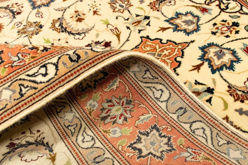 Täbriz - 50 Raj Teppich 102x151cm - Perserteppich - beige