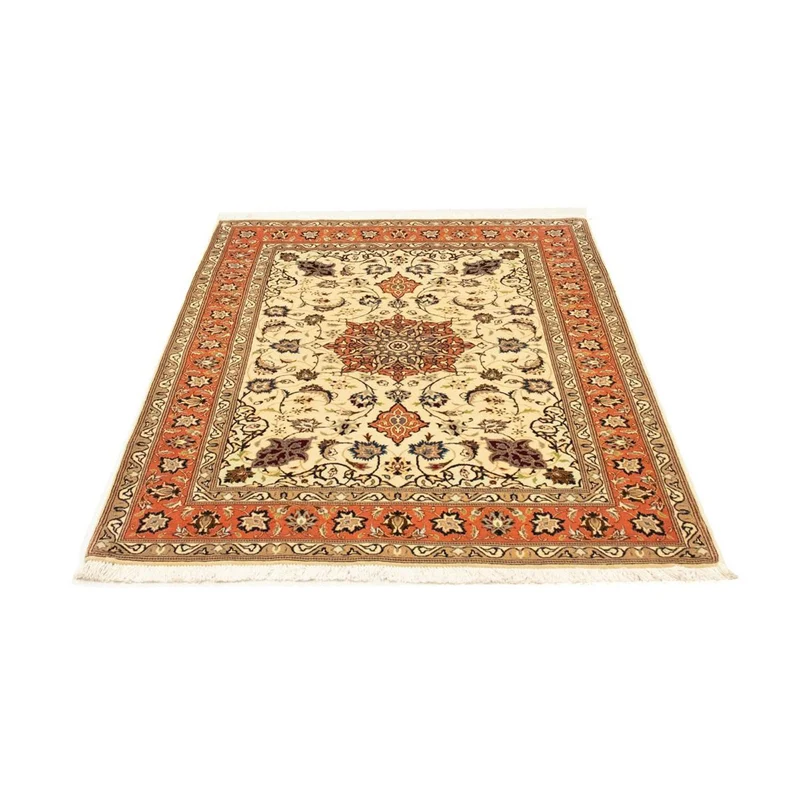 Täbriz - 50 Raj Teppich 102x151cm - Perserteppich - beige