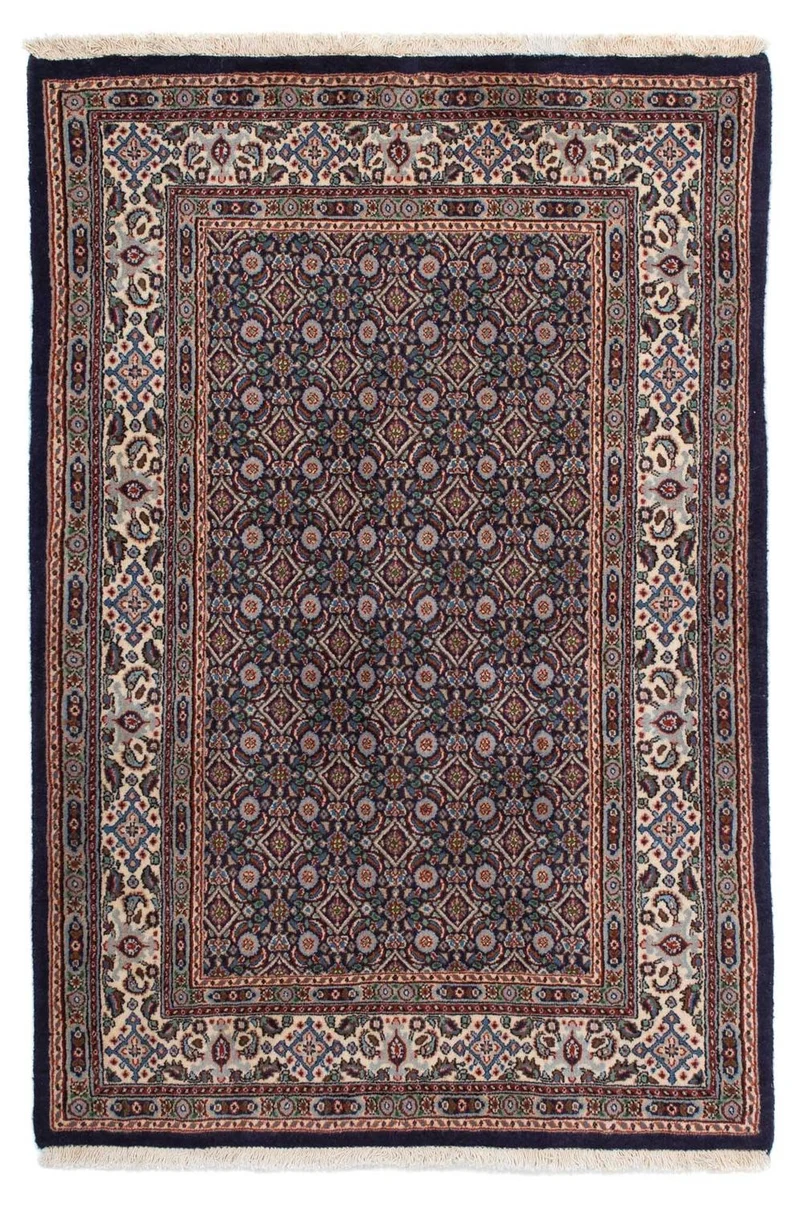 Moud Teppich 94x143cm - Perserteppich - dunkelblau
