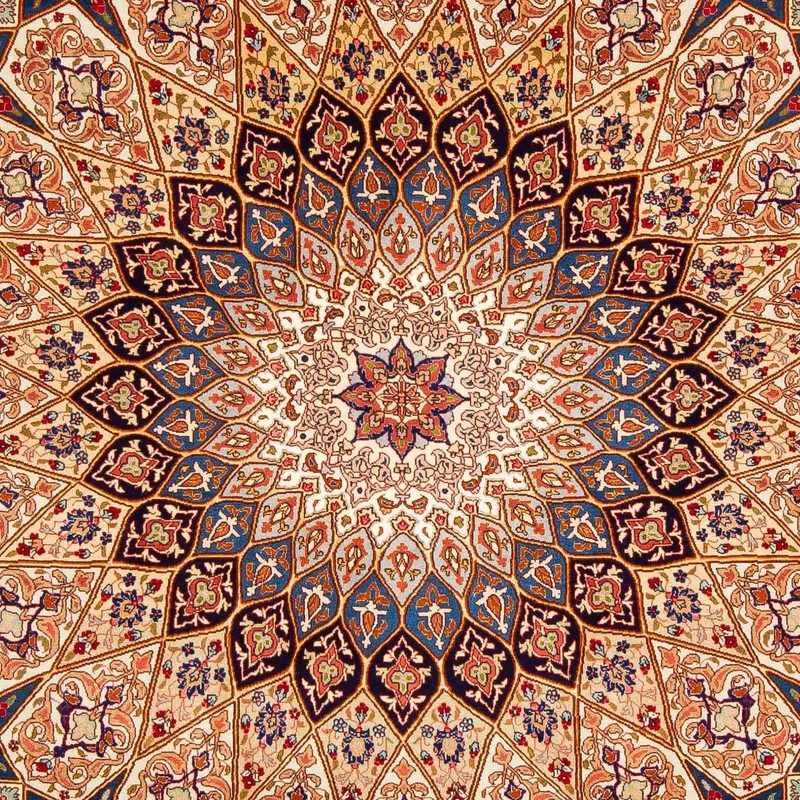 Täbriz - 50 Raj Teppich 200x301cm - Perserteppich - mehrfarbig