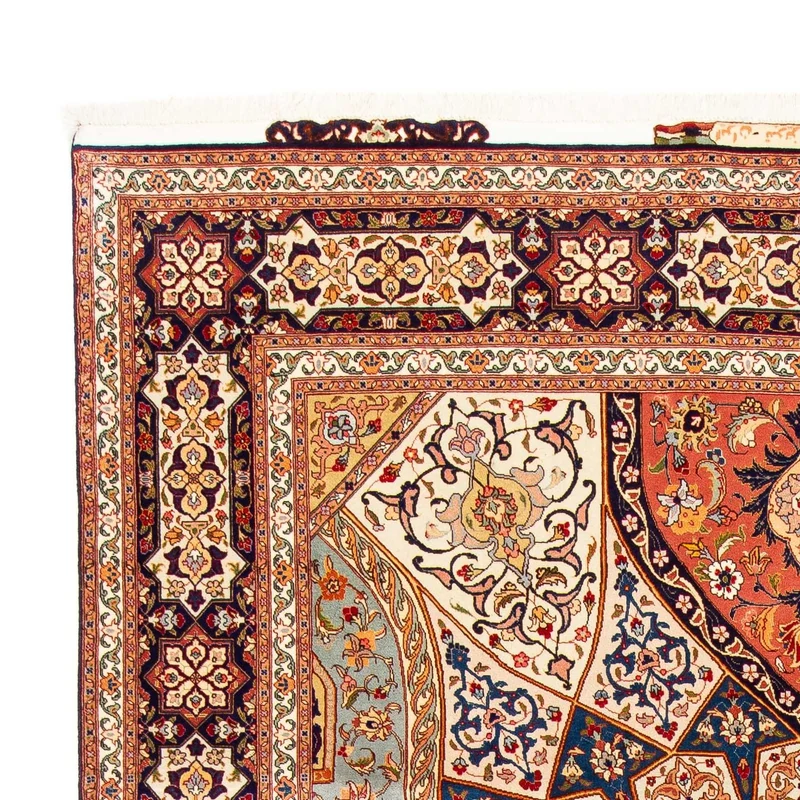 Täbriz - 50 Raj Teppich 200x301cm - Perserteppich - mehrfarbig