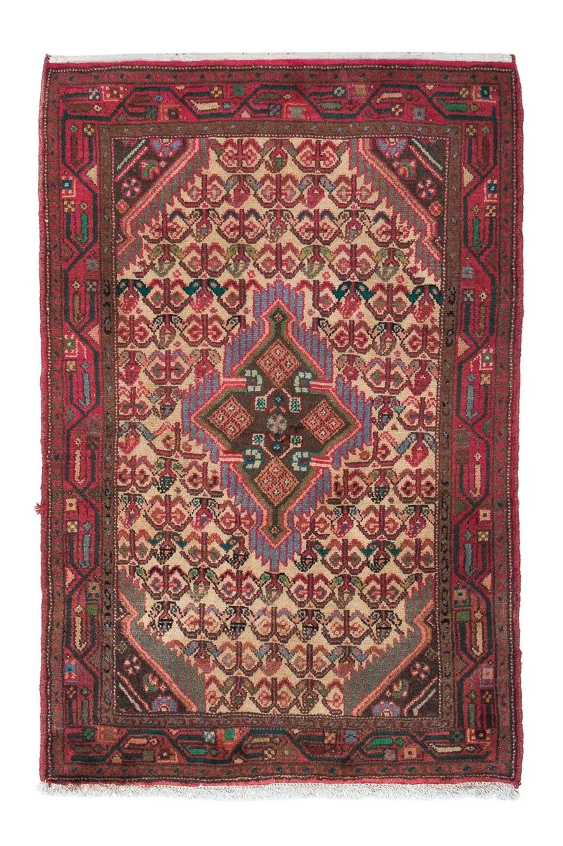Hamadan Teppich 81x125cm - Perserteppich - beige