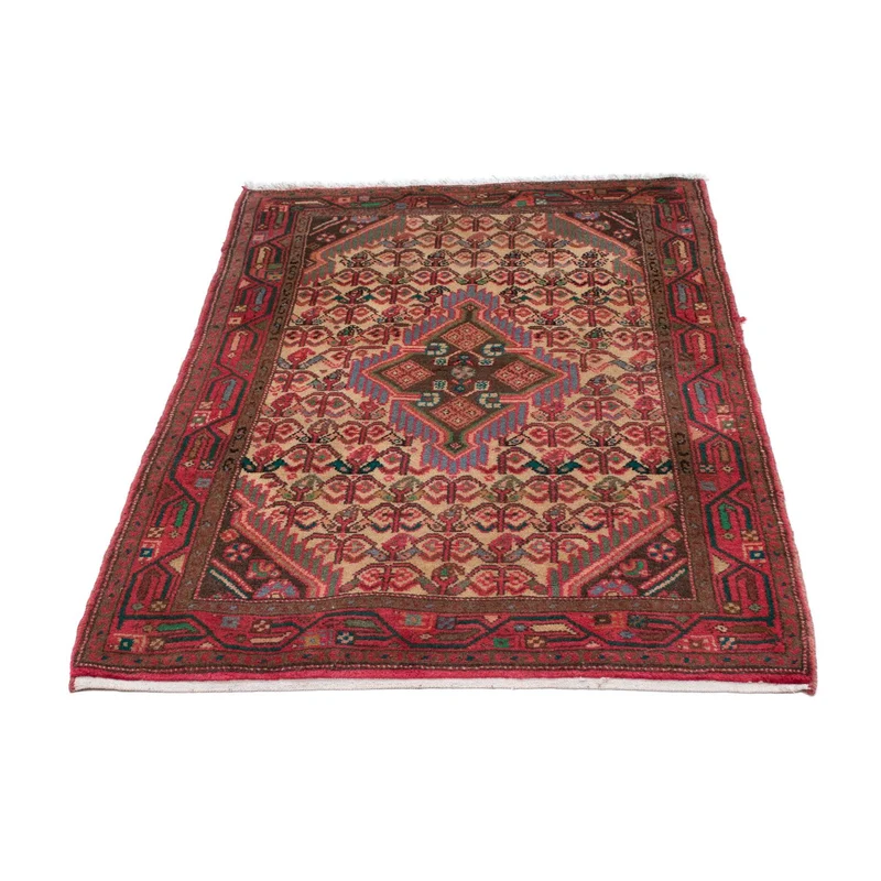 Hamadan Teppich 81x125cm - Perserteppich - beige