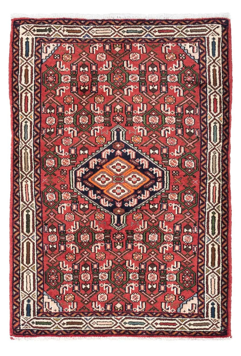 Hosseinabad Teppich 80x125cm - Perserteppich - hellrot