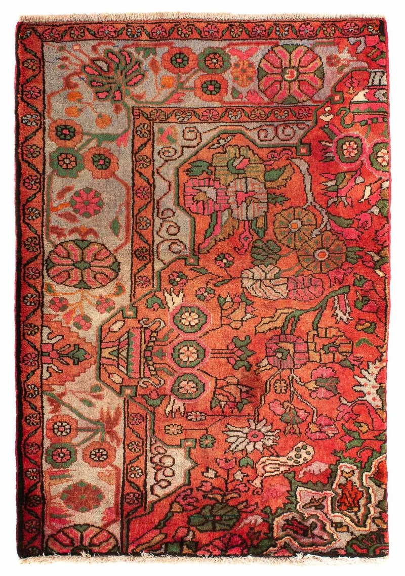Nahavand Teppich 80x124cm - Perserteppich - hellrot