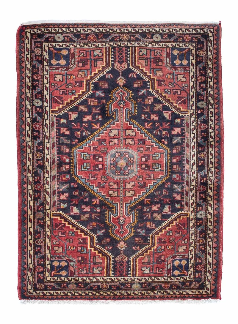 Hosseinabad Teppich 104x157cm - Perserteppich - dunkelblau