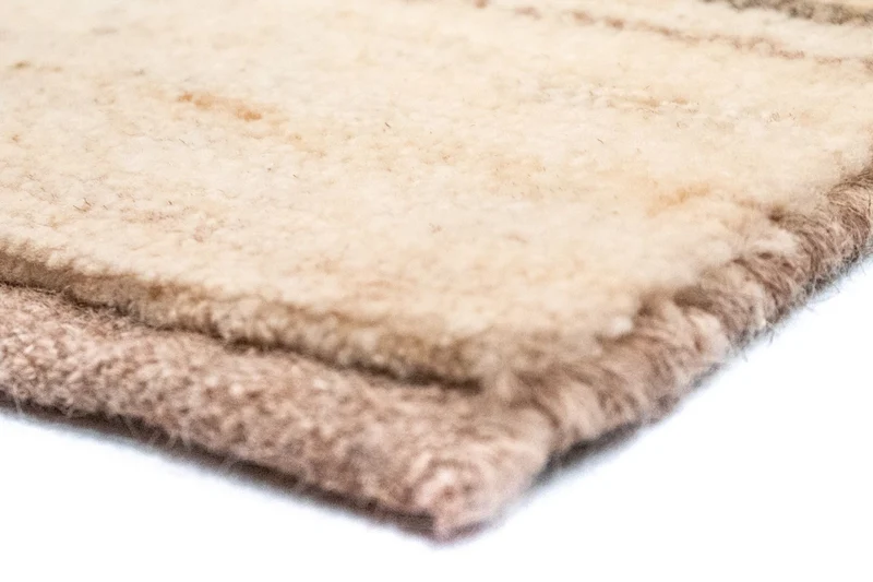 Gabbeh Persisch Teppich 101x144cm - Perserteppich Wollteppich - beige