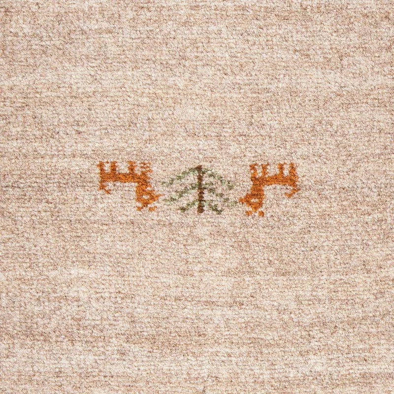 Gabbeh Teppich - Loribaft Perser 40 x 60 cm - hellchoco