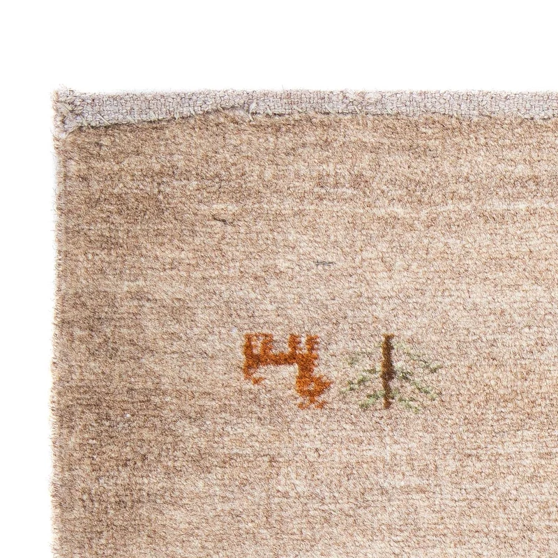 Gabbeh Teppich - Loribaft Perser 40 x 60 cm - hellchoco