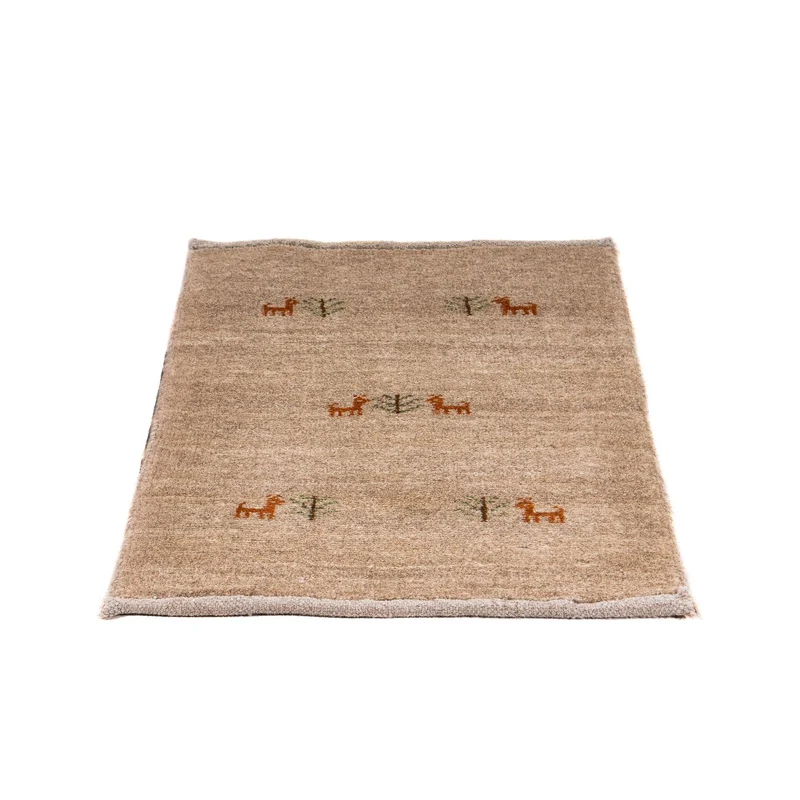 Gabbeh Teppich - Loribaft Perser 40 x 60 cm - hellchoco