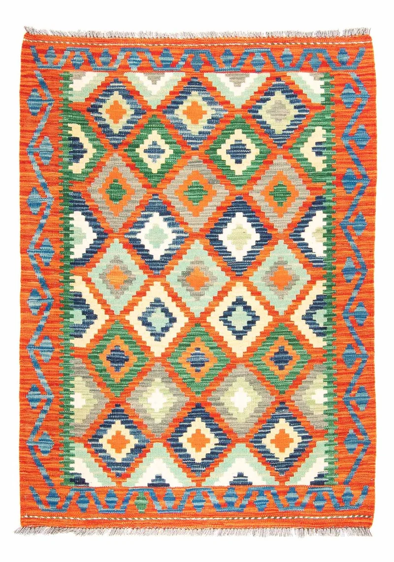 Kelim Maimene Teppich 102x150cm - mehrfarbig