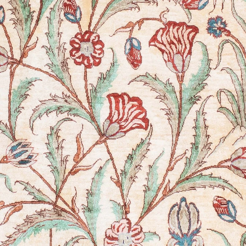 Ghom Teppich 102x156cm - Perserteppich - beige