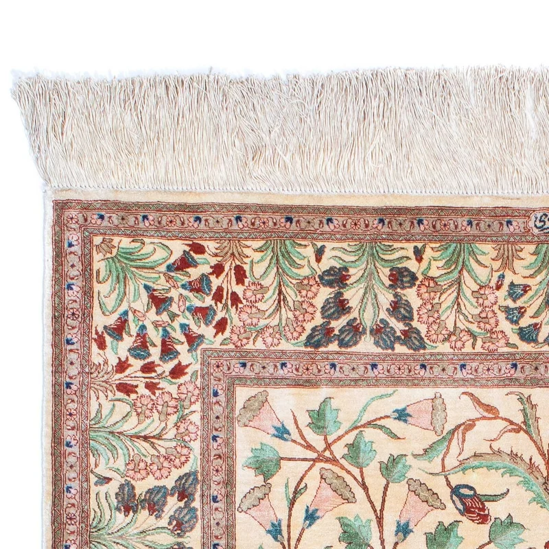 Ghom Teppich 102x156cm - Perserteppich - beige
