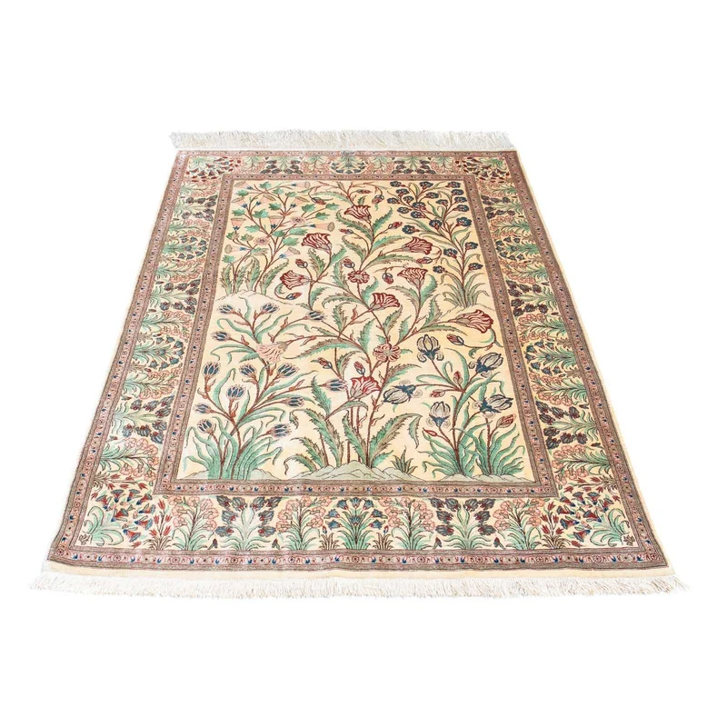 Ghom Teppich 102x156cm - Perserteppich - beige
