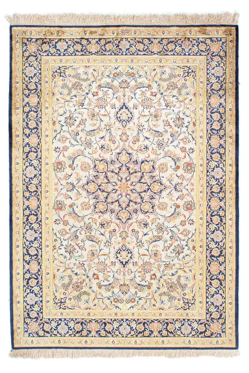 Ghom Teppich 102x152cm - Perserteppich - beige