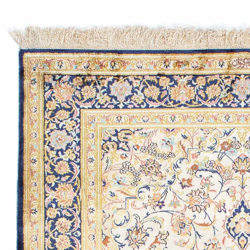 Ghom Teppich 102x152cm - Perserteppich - beige