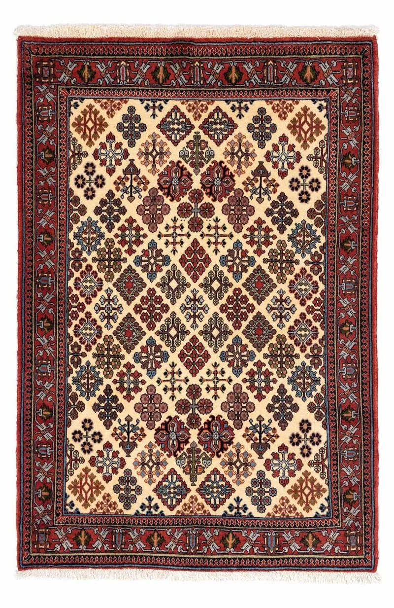 Meymeh Teppich 112x158cm - Perserteppich - beige