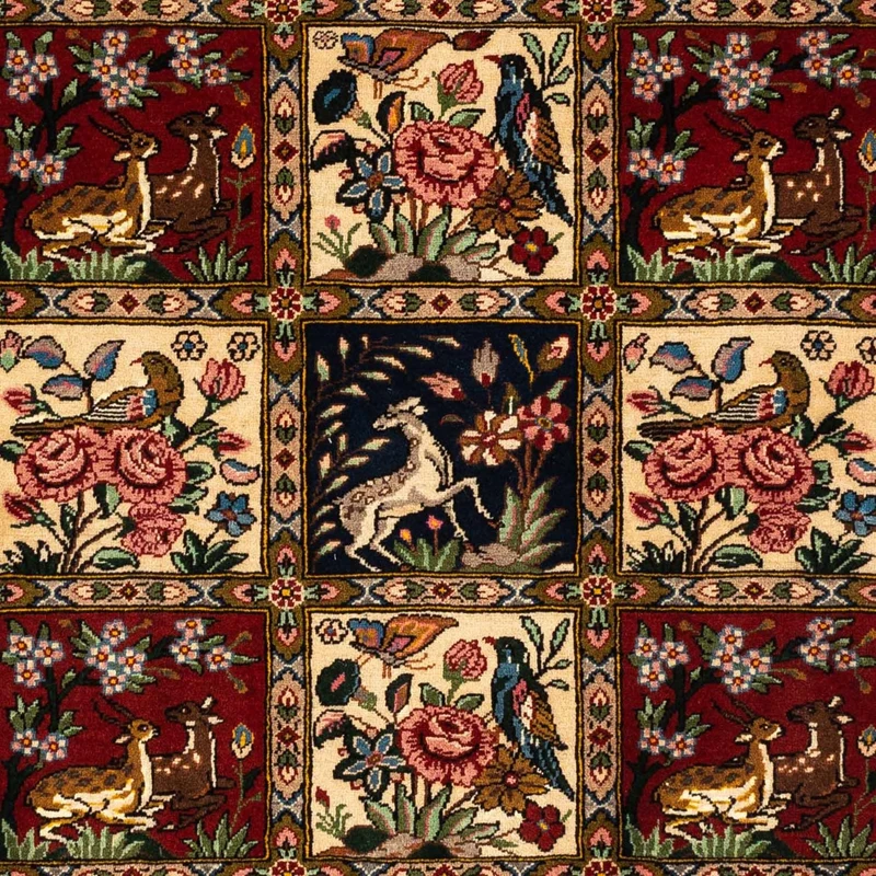 Bachtiar Teppich 103x148cm - Perserteppich - dunkelrot