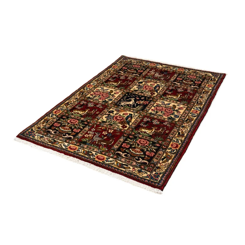 Bachtiar Teppich 103x148cm - Perserteppich - dunkelrot