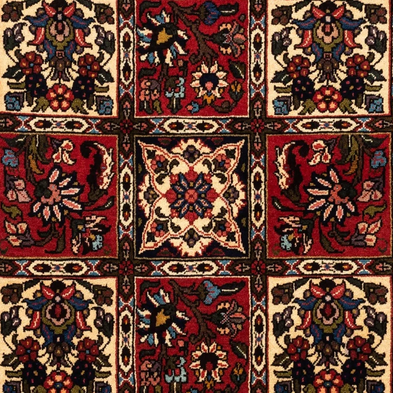 Bachtiar Teppich 103x153cm - Perserteppich - dunkelrot