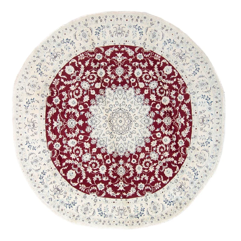 Nain Teppich 300x300cm - Perserteppich - dunkelrot