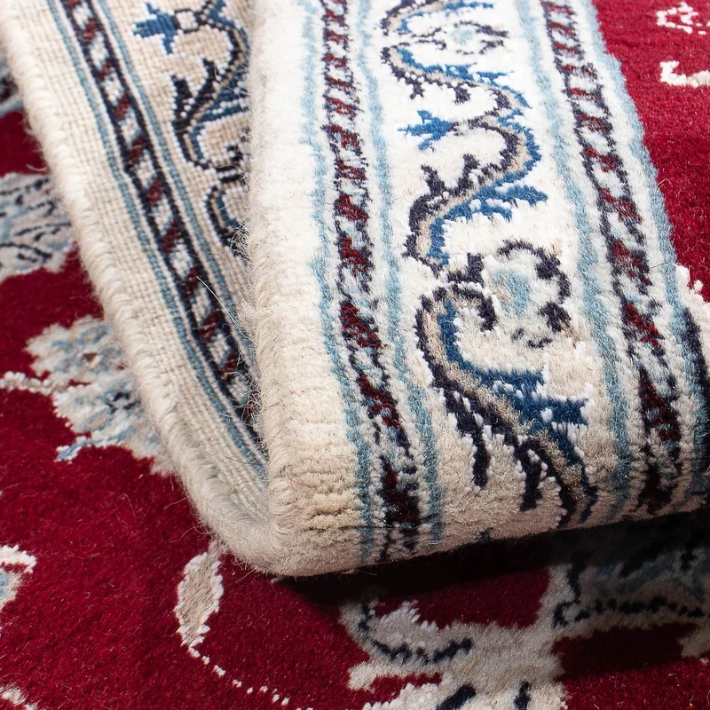Nain Teppich 95x142cm - Perserteppich - dunkelrot