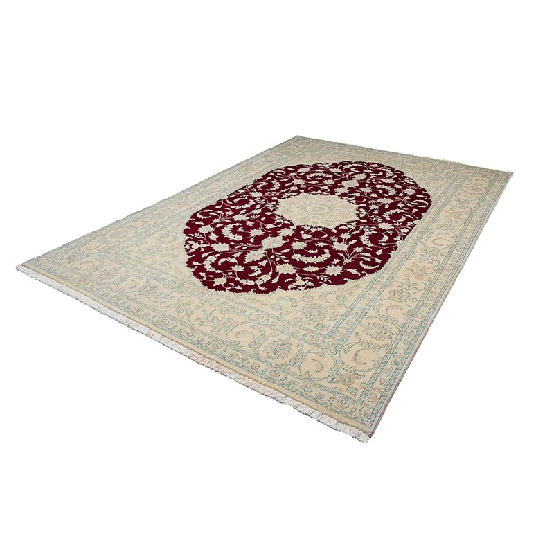 Nain Teppich 198x290cm - Perserteppich - dunkelrot