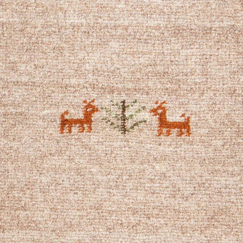 Gabbeh Teppich - Loribaft Perser 40 x 60 cm - hellchoco