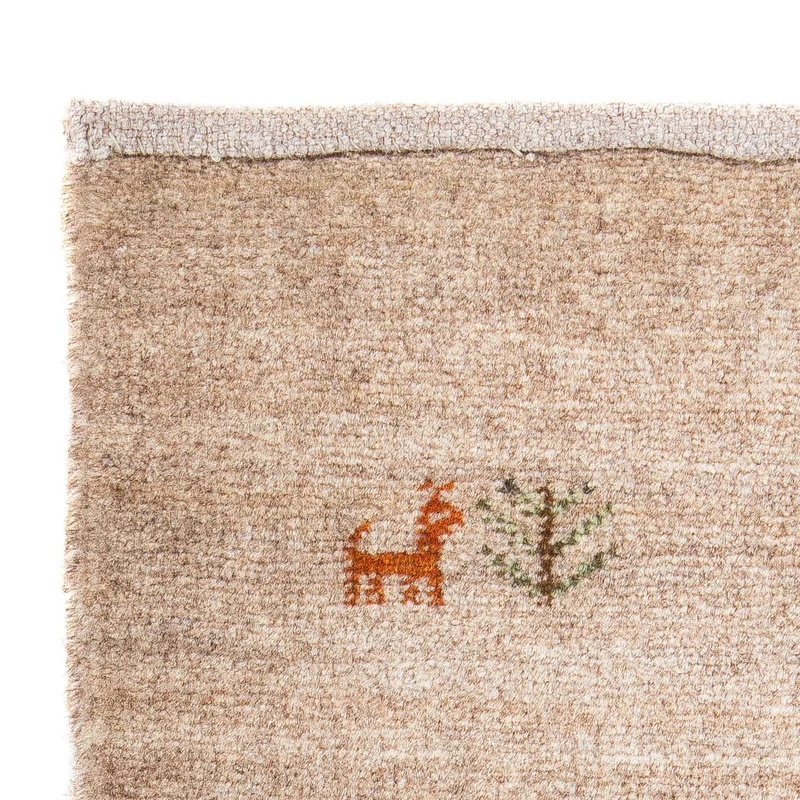 Gabbeh Teppich - Loribaft Perser 40 x 60 cm - hellchoco