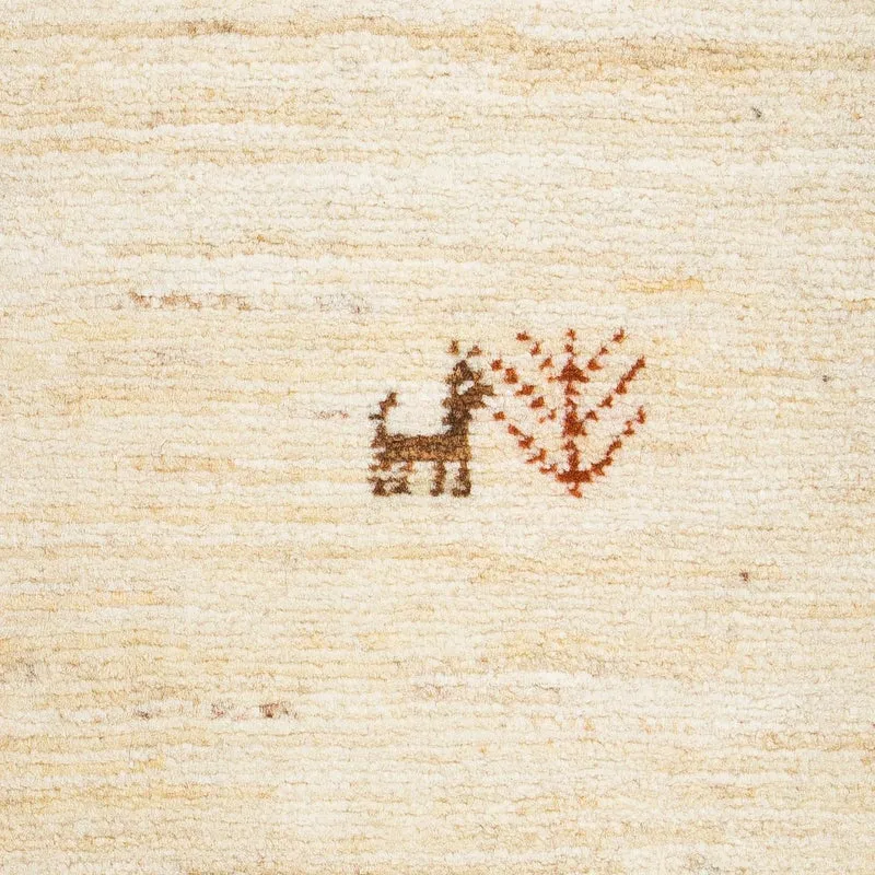 Gabbeh Teppich - Loribaft Perser 40 x 60 cm - beige